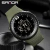 Montre de mode de marque hommes Style étanche sport militaire montre choc hommes de luxe analogique LED montre numérique à Quartz