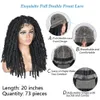 Hair Full Lace Front 20Inch Hand-braided Faux Locs Braids Messy Locs Hair Wigs With Baby Hair for Womenfactory direct