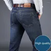 Jeans pour hommes droites loisirs épissure ample Cowboy Denim pantalon homme bas grande taille