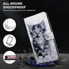 3D Bloem Lederen Portemonnee Gevallen Voor Samsung A24 A34 5G Xiaomi 11T 12T Pro Redmi 11A Moto e13 G23 E13 G73 Google 8 7 7A Rose Sakura Vlinder Leuke Kat Kaart Flip Cover Pouch