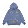 Męskie bluzy Lanvin Designer Luksusowy klasyczny modny przypływ luźne i wszechstronne graffiti z kapturem sweter dla mężczyzn z kapturem z kapturem z kapturem Hoodies 787