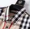 designerska sukienka koszulka swoboda Slim Silk T-shirt długie rękaw Casual Business Clothing Plaid Men Asian Szie XXL XXXL 718812594