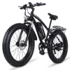 Bicicleta elétrica de 26 polegadas 1000 W Ebike City Fat Tire Bike Mountain Bike 17Ah 48V E-bike bateria de lítio Shimano 7 Speed Moped Shengmilo
