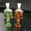 Rökande rör Färgglashoppning Skull Ben, grossistglasbongar Oilvattenrör Glasrörsolja