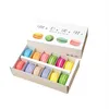 Candy Color Macaron Box 12 Cells Gift Wrap Cake Biscuit Muffin Boxes 20*11*5cm matförpackningsgåvor papper