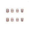 False Nails 24Pcs/Box Halloween Fake Press On Nail Tips Sticker Set Art