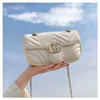 Designer Cucci G Bag Cc Bag Women's Fashion Messenger Bag Chain Trend Single Shoulder Bag Fashion Armpit Bag Niche Wallet Round Bag Black