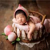 Keepsakes born Pography Props Retro Rattan Round Basket Chair Bebe Po Accesories Recien Baby Girl Boy Gift Posing Bed Background 230314