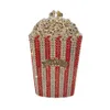 Вечерние сумки Xiyuan Popcorn Crystal Clutch Mani Mini Metal Box Minaudiere Свадебные сумочки Свадебные сумочки с муфты кафет