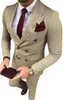 Men's Suits SOLOVEDRESS Men's Western Slim Two-piece Houndstooth Double Breasted Conference Party Customization