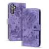 Custodie a portafoglio in pelle per Samsung A25 A24 A54 A34 5G A14 A23 M13 4G S23 FE Ultra Plus S23FE Retro Flower Print Sakura Cherry Cat Holder Flip Cover Custodia per carta d'identità