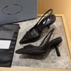 하이힐 공식 디자이너 라인 스톤 연회 여성 드레스 클래식 삼각형 버클 장식용 발목 밴드 9cm 스틸레토 신발 35-42 상자