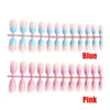 False unhas 24pcs Dicas de unhas azul/rosa UV Ferramentas de beleza Diy Cover de capa de manicure FALHA FALHA FALHA