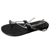 Med flip-flop kvinnor platt strand 747 sommar sandaler skor strappy open toe sko kors rem 2024 kvinnlig #5.21 734 430