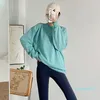 LL Женский наряд йоги свитер Top Casual Loose Gym идеально негабаритный экипаж