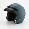 Hełmy motocyklowe 3/4 kasku twarzy Retro klasyczny podwójny diezor Zatwierdzony Half Chopper Casco Capacete Moto Bik