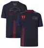 Herrpolos F1 Mens Team Polo Shirt T-shirt Formel 1 Racing Suit T-shirt 1 och 11 Driver Fan Top T-shirts Jersey Moto Motorcykelkläder Anpassningsbar KDWQ