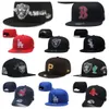 Toptan Tüm Takımlar Logo Snapback Beyzbol Snapbacks Mesh Hats Erkekler Tasarımcı Baskball Şapka Mektubu Pamuk Nakış Snapbacks Şapka Hip Hop Açık Spor Kapağı