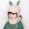 Berets Bomber Hats For Kids Beanie Hat Ears Caps Winter Beanies Girls Baby Patchword Super Cute Cashmere Warm Cap M021Berets BeretsBerets