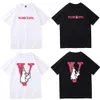 VLONE Sommer-Herren-Pullover in „V“-Form mit Kaninchen-Buchstaben-Aufdruck, modischer Trend, Hip-Hop, lässiges Marken-Top-T-Shirt, Luxus-Kleidung für Herren, Street-Sweatshirt aus hochwertiger Baumwolle