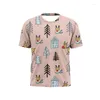 Men's T Shirts Christmas Cartoon Round Neck Can Be Customized Comfortable And Breathable T-Shirt Casual Clothing For Men Women XXS-6XL