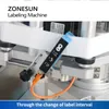 Zonesun Desktop Labeling Machine Cosmetische zeshoek JAR Ronde Glazen Plastic flessen Square Tubs ZS-TB805B