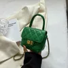 Children's simple handbags small square bag fashion handbag baby texture embroidery chain crossbody bags