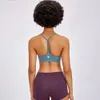 Fitness Lulu Women Shock Proof Sports Sports Bra Kolekcja treningowa na zewnątrz Joga Bra Szybki wyschnięcie oddychające oddychanie w formie Wireartmxu