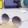 40% zniżki na luksusowy projektant Nowe okulary przeciwsłoneczne dla mężczyzn i kobiet 20% zniżki F Modna Famoda Diamond Rimmed Round Frame Wu Jinyan's Ten sam FF0324