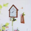 Orologi da parete Creativo Soggiorno Orologio in legno Nordic Moda personalizzata Design minimalista moderno Silent Saat Home HX50WC