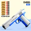 Pistolmanual Eva Soft Bullet Foam Darts Shell Ejection Toy Gun Blaster Fireing With Silencer for Children Kid Adult CS Fighting Outdoor Games