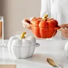 Ciotole Ciotola in ceramica con coperchio Tazza per stufato Zucca Cucina domestica Zuppa per bambini Insalata di uova al vapore Stoviglie Riso