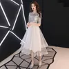 Casual Dresses Fashion O-Neck Women Sequin Wedding Party Dress Luxury Elegant Banquet Short Oriental Slim Prom Gowns Vestido XS-3XL