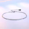 Bracelets porte-bonheur mode rétro argent plaqué Tube Horizontal Bracelet incurvé été femmes fête bijoux fille cadeau d'anniversaire