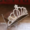 Wedding Hair Jewelry Bridal Crystal Tiaras Princess Crown Pearl Rhinestone Kobiet Dziewczyny Bridal Hair Prezenty