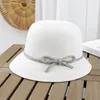 Cappelli a tesa larga Shining Bow Summer Women's Sun Protection Hat Straw Visor Beach Bucket For Wome