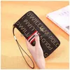 Porte-monnaie Royal Pa Wallet Womens Long Large Capacity Card Bag Antivol Brush Peut contenir un téléphone portable Drop Delivery Bags Lage Access Dhvdw