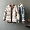 Parkas en duvet pour femmes hiver femmes coton veste matelassée 2023 sans col à manches longues lâche chaud épaissir manteau Casaco Feminino