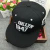 All-Match Koreaanse stijl Baseball Cap 1947 Digitale platte rand Hip Hop Caps Paar Harajuku-stijl Hip Hop Koreaanse stijl Sun Hats