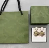 Designer Creolen Ohrringe Retro Vintage Kupfer Bunte Kristall Stein Ohrringe Schmuck für Frauen Party mit Geschenkbox