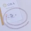 Pass Diamond Tester 8 мм Ширина Один ряд Стерлингового серебра 925 пробы Vvs Муассанит Бриллиант Кубинское звено цепи Ожерелье