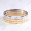 bracelet 4CZ designer jewelry Screwdriver bangles Titanium Steel Silver for Womens Mens party gift designer bangle