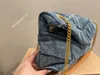 Tz designer väskor puffer denim molnväska klassisk quiltad liten kedja påse mode daglig shopping axel crossbody väskor purses wome296q