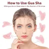 Rosa kvarts Jade Guasha Skrapande Massageskrapa Ansiktsmassageapparat Akupunktur Gua Sha Board Akupunkt Ansikte Ögonvård SPA Massageverktyg