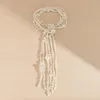 Ketens runway fringe ketting Lange vintage imitatie Pearl dames overdreven modestijl kettingen 2023 x