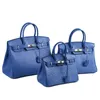 Bag Large Designer Capacity Ostrich Grain Cow Leather Fashionable Leather One Shoulder Cross Body Handbag