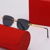 10% OFF Luxury Designer New Men's and Women's Sunglasses 20% Off style leopard head frameless square Sun business fashion sun optical matching glasses