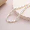 Chokers Minimalist Imitation Peral Choker Necklace for Women Vintage Bohemian Korea Trendy Pearl Collar Necklace Luxury Jewelry for Neck Y2303