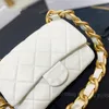 حبال الكتف سلسلة سميكة الإبط الأشرار حقيبة CF Caviar Ladies Crossbody مصممة مصممة القناة حقيبة قناة RHOMBUS