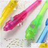 Multi Function Als Creative Magic UV Light Pen Invible Ink Funny Activity Marker School Stقارية لوازم الأطفال للهدايا Ding D Dhqy8